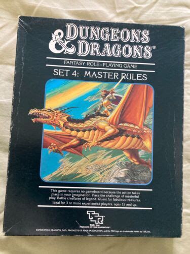 Dungeons And Dragons Masters Box Set Rare Vintage Tsr Ebay