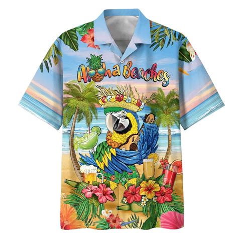 Parrot Aloha Beaches Aloha Shirts Robinplacefabrics
