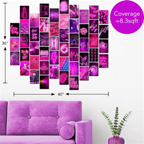 Buy Koll Decor Pink Wall Collage Kit 50 Set 4x6 Prints Aesthetic