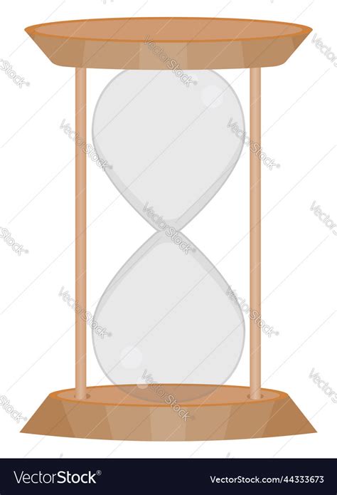 Empty Hourglass On A White Background Royalty Free Vector