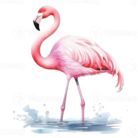 Watercolor Pink Flamingo Isolated 27124220 Png