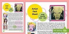 Andy Warhol Artist Fact Sheet - (teacher made) - Twinkl