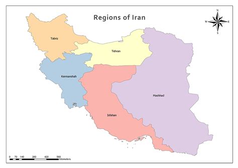 Provinces And Regions Of Iran Map 2023