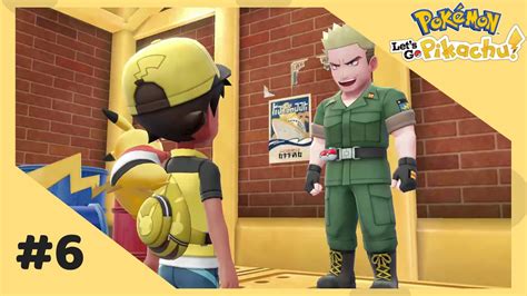 In red and blue, he wears a military jacket and black boots. Pokemon Let's Go Pikachu - Ep. 6 (Vermilion City Gym ...