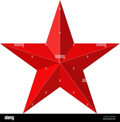 Red Star 3d Shape Stock Vector Image And Art Alamy