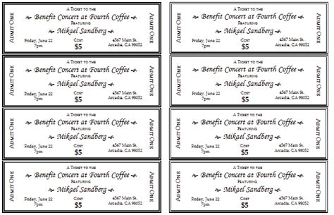 10 Free Event Ticket Templates For Word And Adobe Illustrator