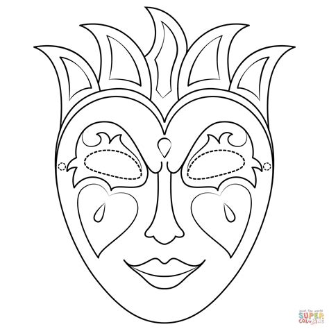 Mardi Gras Mask Coloring Page Free Printable Coloring Pages