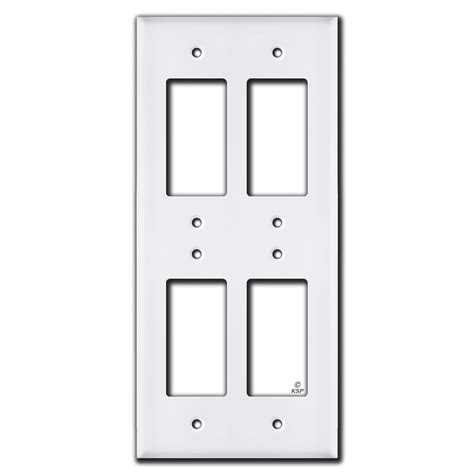 Vertical Stacked 4 Rocker Gfci Electrical Cover White