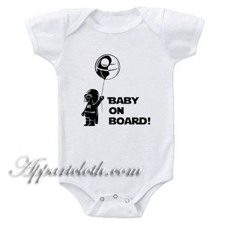 Star Wars Baby on Board Decal Funny Baby Onesie, Funny Baby Bodysuit