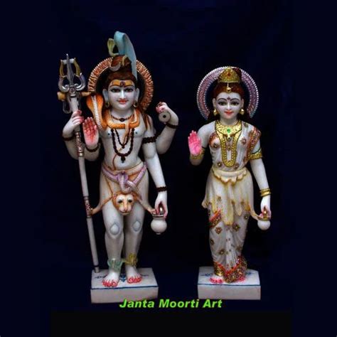 multicolor marble standing shiv parvati statue at rs 21000 in jaipur