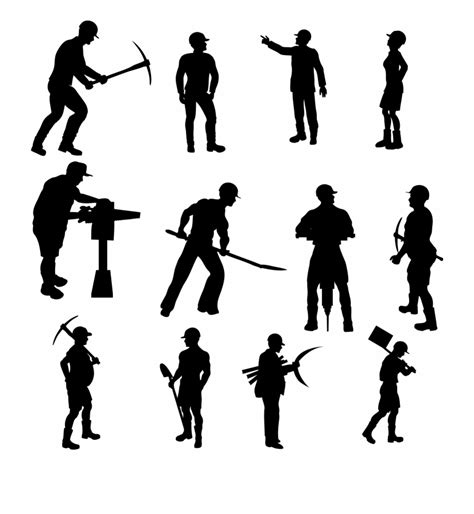 Free Construction Worker Clipart Black And White Download Free