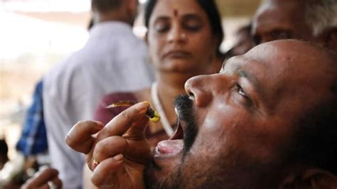 Indian Believers Swallow Live Fish As Asthma Cure Cbc News