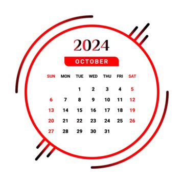 Month Calendar October Vector Calendar Calendar