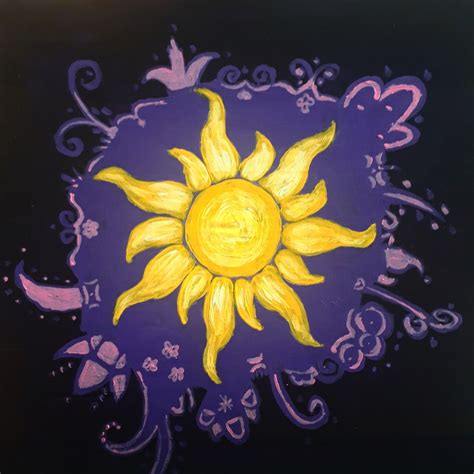 Sun Or Solis By Tangled Tangled Painting Small Canvas Art Mini