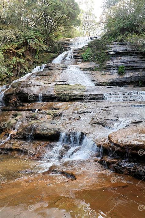 Katoomba Cascade In The Blue Mountains New South Wales Australia Stock