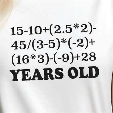 50th Birthday Math T Shirt 50 Years Old Algebra Equation Etsy