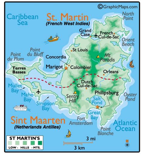 Map Of St Maarten And Surrounding Islands Map Of Europe And Asia
