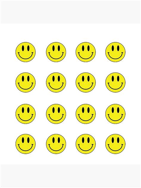 Smiley Faces Sticker Pack Poster By Mlgraphics Redbubble