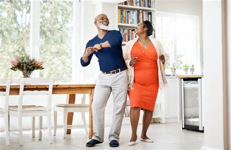 Elderly African American Couple Dancing Stock Photos Pictures