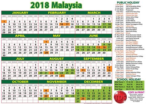 Kalendar Cuti Umum 2019 Malaysia Public Holidays Dan Cuti Sekolah