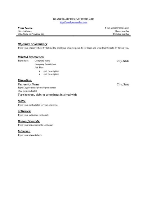 Examples Of A Basic Resume