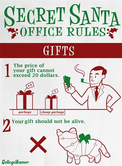 Secret Santa Rules For Work Printable