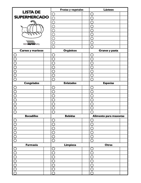 Lista De Compras Supermercado Para Imprimir Images And Photos Finder