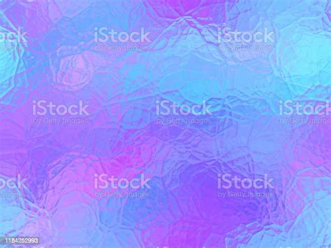 Colorful Ice Frosted Glass Stained Holographic Foil Background Shiny