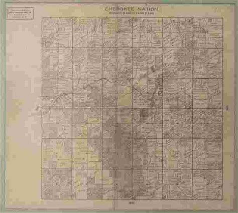 1900 Plat Map Of A Section Of Cherokee Nation Land