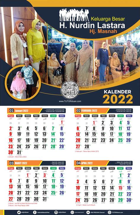 Download Template Desain Kalender Dinding 2022 Cdr Psd Lengkap Vuiral