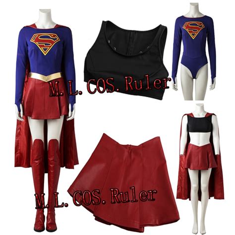 Supergirl Kara Zor El Danvers Cosplay Costume Super Women Superhero