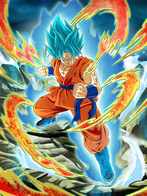 Super Saiyan God Ss Goku Dokkan Battle Ur Card Art By Dokkandeity On