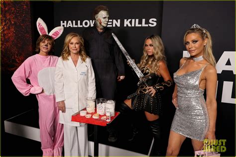 kyle richards is supported by real housewives of beverly hills cast mates at halloween kills