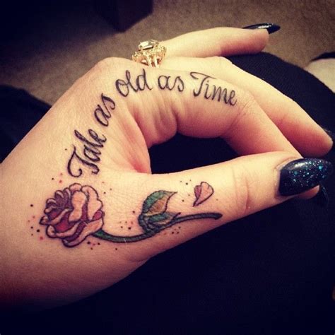 If you don't know about the rose then you are not a true disney fan. Disney Tattoo - On est fans des petits tatouages discrets ...