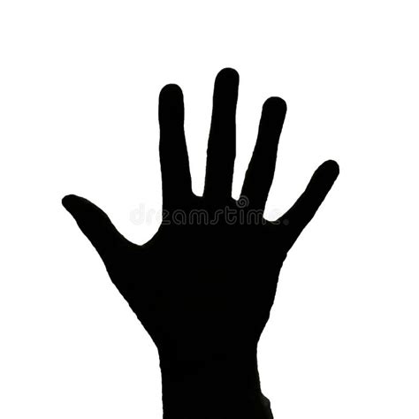 Open Hand Silhouette Isolated Graphic Stock Illustration Illustration
