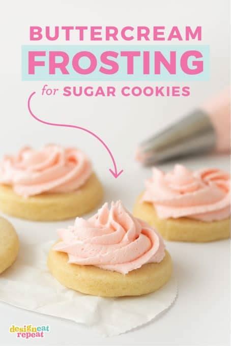 sugar cookie buttercream frosting design eat repeat
