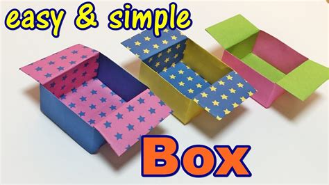 Origami Box Easy For Kids With One Piece Of Paper How To Make A Paper