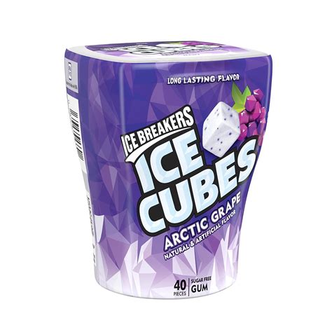 Ice Breakers Ice Cubes Goma Sin Azúcar Con Xilitol Uva