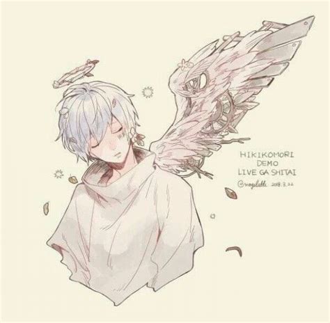 Anime Boy Broken Wings Angel 💫 Anime Drawings Aesthetic