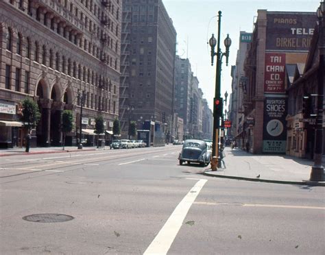 35mm Slide La Street Scene 1964 Cars Los Angeles Street Scenes Los