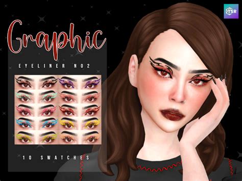 The Sims Resource Graphic Eyeliner N02