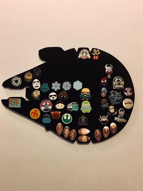 16 Disney Star Wars Pin Display Board Millennium Falcon Etsy In 2022 Disney Pin Display