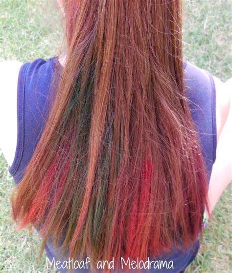 Red hair can range from light to dark, just like brown and blonde hair. DIY Temporary Hair Dye - Meatloaf and Melodrama