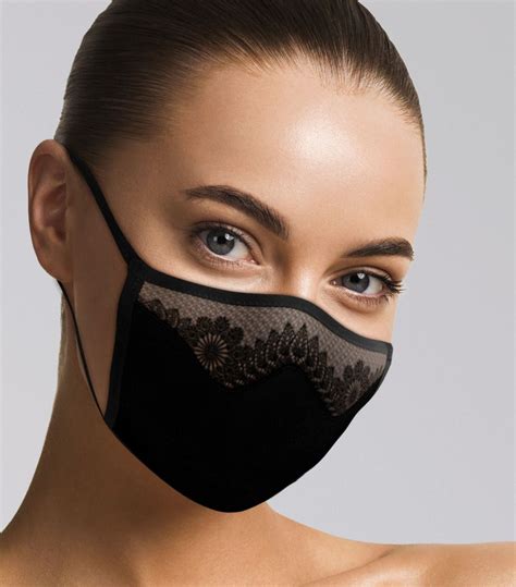 Designer Face Mask Printed Faux Lace Mask Sexy Mask Etsy