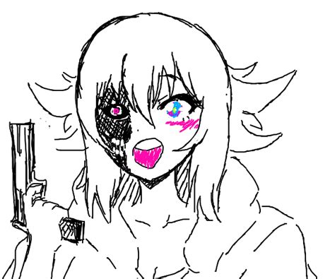 Cute Anime Girl Turns Out To Be A Terminator Drawception