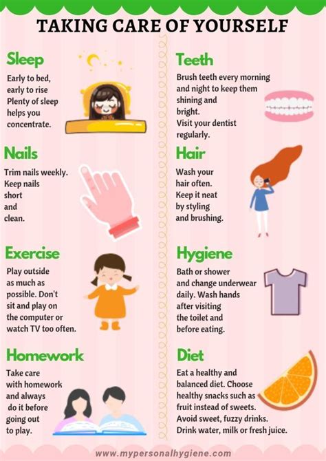 In addition, it will also serve as a resource and highlight the nutrient rich foods that one should incorporate in their daily diet routine. Taking care of yourself - daily tasks for children ...