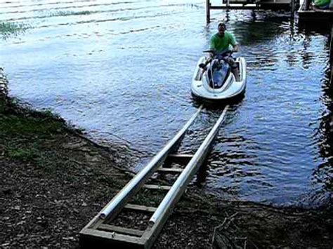 Keep your jet ski/pwc right on shore for quick and easy landing and launching. Here's a home built PWC ramp I built that works really ...