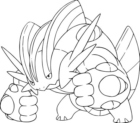 Mega Laggron Pokemon Coloring Page Free Printable Coloring Pages On