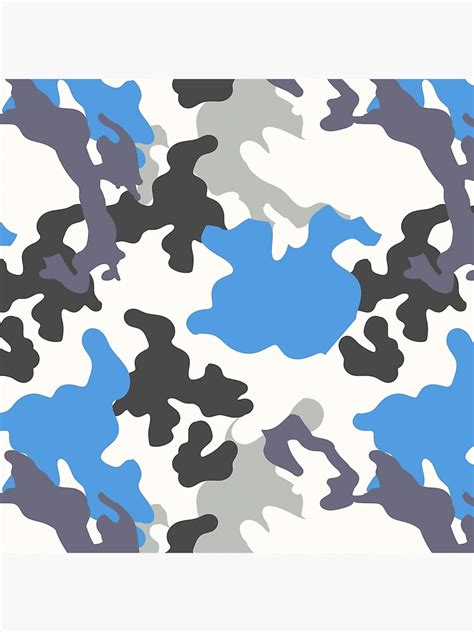 Light Blue Camo Pattern Poster For Sale By Umar2508 Redbubble