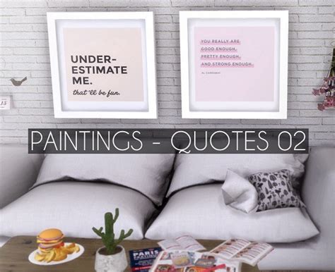 Paintings Quotes 02 At Descargas Sims Sims 4 Updates